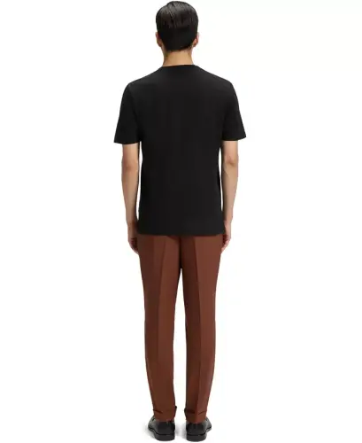 Men's Cotton-Blend Bubble-Jacquard T-Shirt - Black - 4