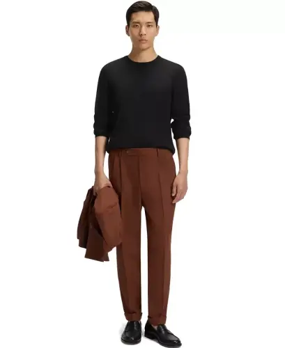 Men's Cotton-Blend Bubble-Jacquard T-Shirt - Black - 7