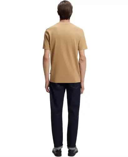 Men's Cotton-Blend Bubble-Jacquard T-Shirt - Medium Beige - 6