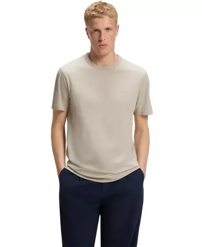 Men's Cotton-Jersey Regular-Fit T-Shirt - Open Beige 
