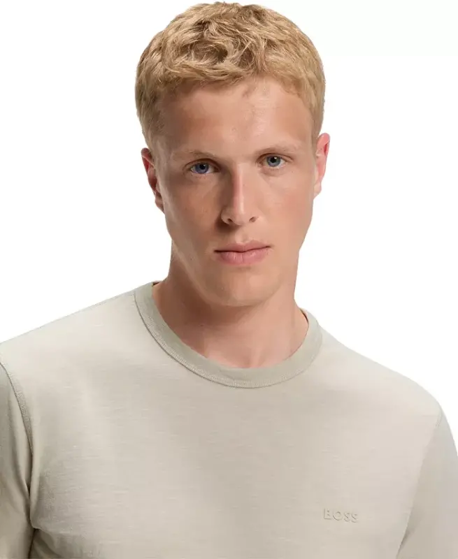 Men's Cotton-Jersey Regular-Fit T-Shirt - Open Beige - 5