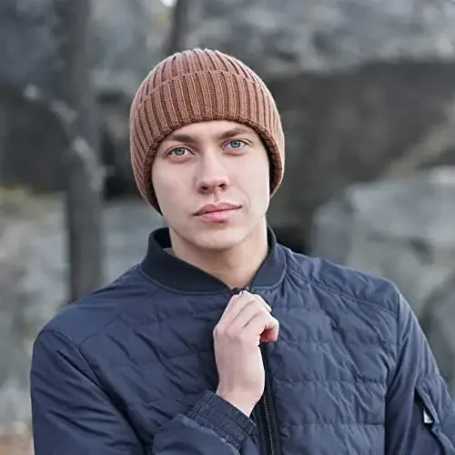 Connectyle Fleece Lined Cuffed Beanie Hat for Men Women Knitted Winter Wool Beanies Skull Cap Warm Watch Hat - 3