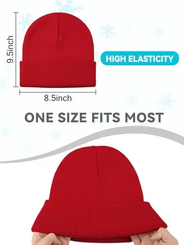 Glooarm Beanie for Men Women Knit Winter Hats Beanies Warm Slouchy Unisex Cuffed Beanies Skull Caps - GLOOARM (1)