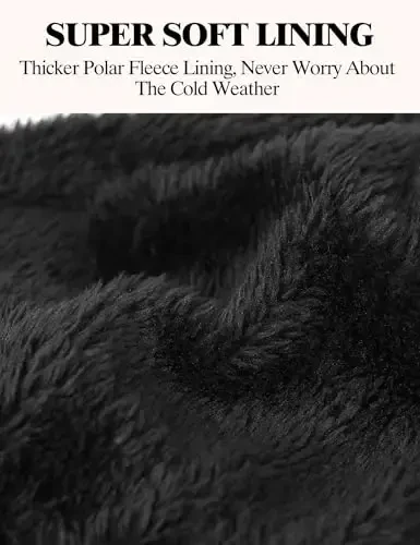 Beanie Hats for Men Women Fleece Winter Hat Chunky Knit Skull Stocking Caps for Guys Thermal Snow Hat Heated Cuffed Gift - 3