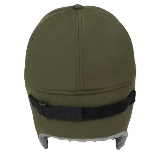 Trapper Hat for Men Women Waterproof Winter Warm Baseball Cap with Ear Flaps and Mask - 5