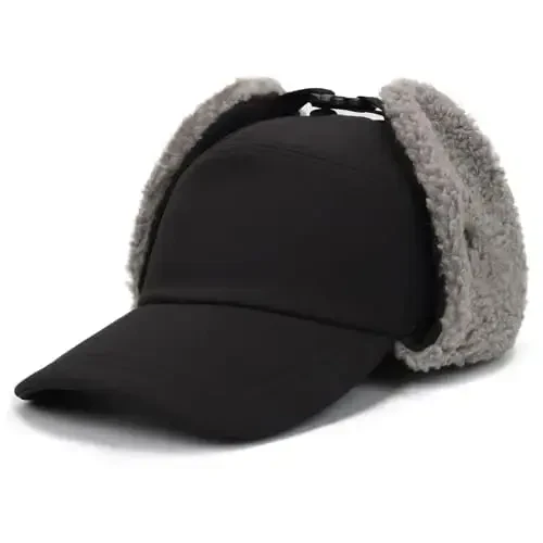 Trapper Hat for Men Women Waterproof Winter Warm Baseball Cap with Ear Flaps and Mask - MODAZONE (1)