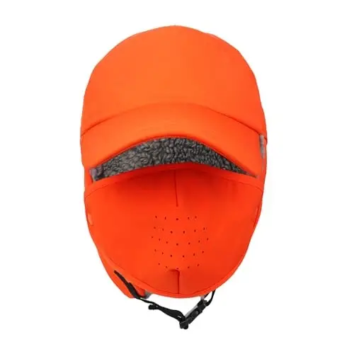Trapper Hat for Men Women Waterproof Winter Warm Baseball Cap with Ear Flaps and Mask - 2