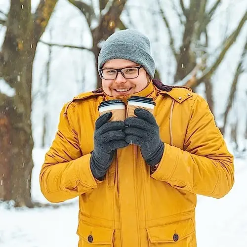 Glooarm Beanie for Men Women Knit Winter Hats Beanies Warm Slouchy Unisex Cuffed Beanies Skull Caps - 5