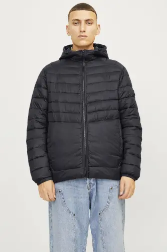 JJESPRINT PUFFER HOOD NOOS - Siyah 
