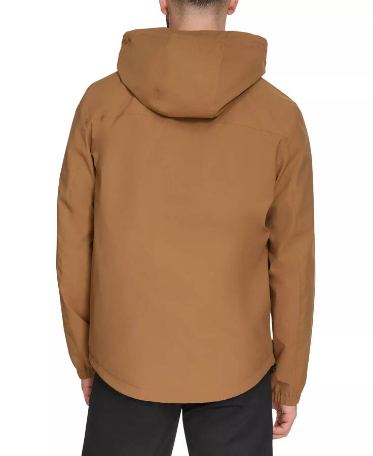 Men's Hooded Rain Jacket-Brown - 2