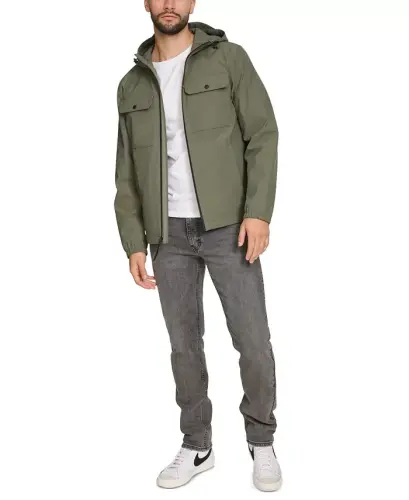 Men's Hooded Rain Jacket - Sage Green - 6
