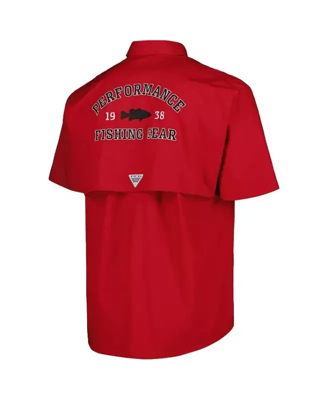 Erkek Kardinal Arkansas Razorbacks Boncuk Düğmeli Gömlek-Kardinal - 4