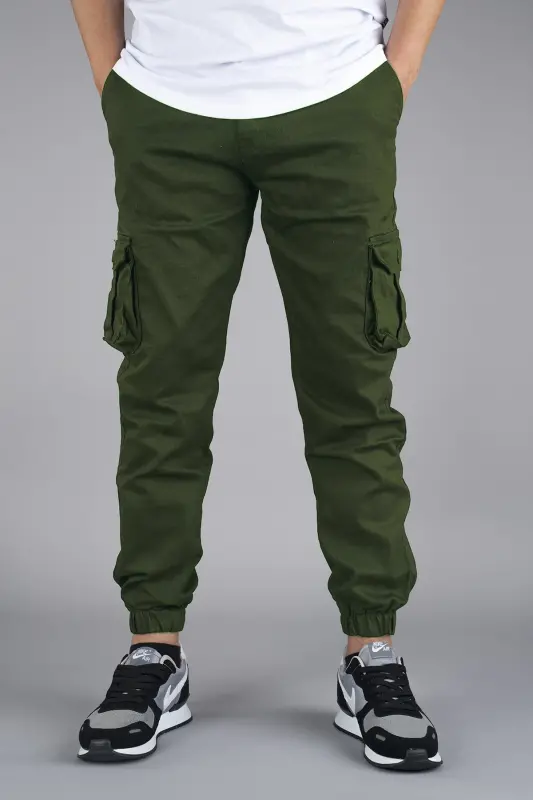 Erkek Kargo Pantolon Haki-Haki - 1