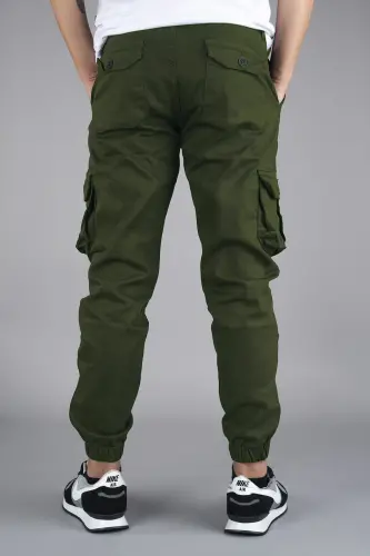 Erkek Kargo Pantolon Haki-Haki - 4