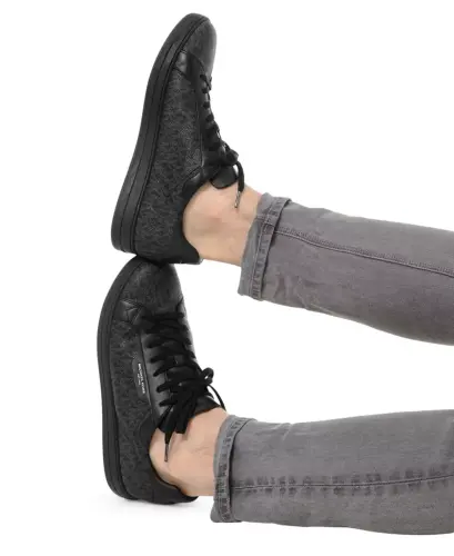 Men's Keating Mini Logo Fashion Sneakers - Black - 8