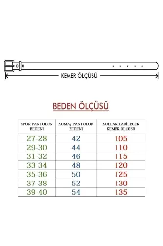 Erkek Kemer Kot Ve Kanvas Için - GRİ - DERIBOND (1)