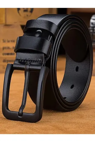 Erkek Kemer, Kot Ve Kanvas Pantolonlara Uygun-Siyah 