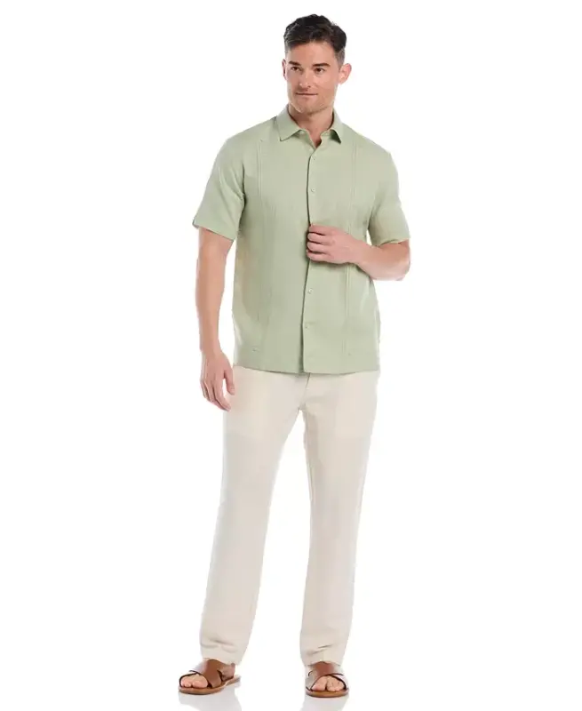 Men's Linen Blend Drawstring Pant-Silver Lining - 2