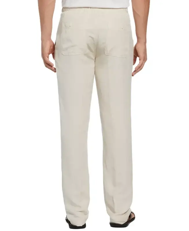 Men's Linen Blend Drawstring Pant-Silver Lining - 3