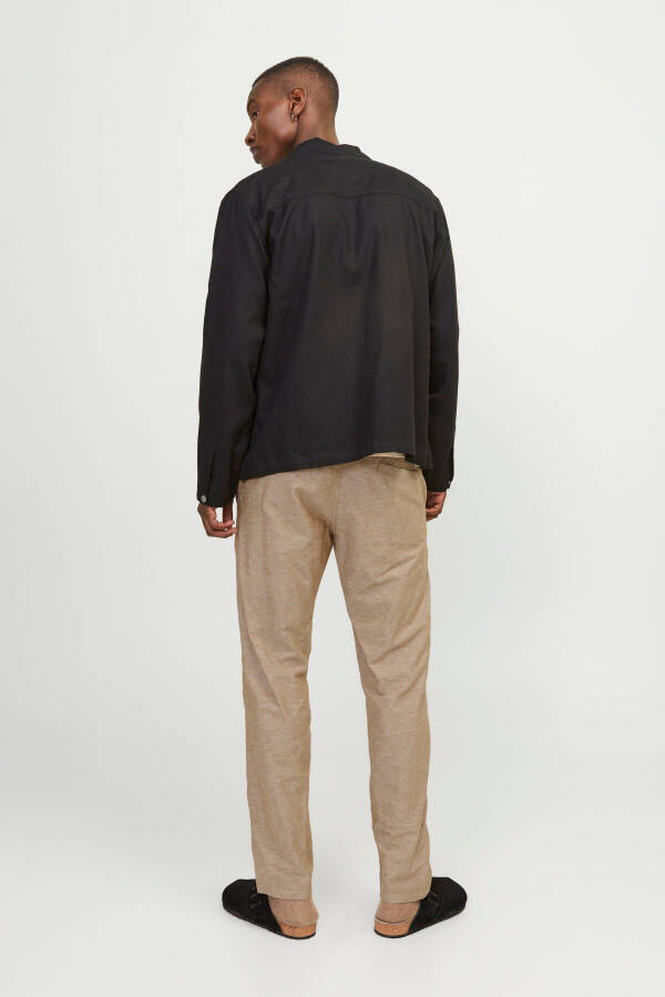 Erkek Keten Karisimli Jogger Pantolon - Kane-Rubber - 3