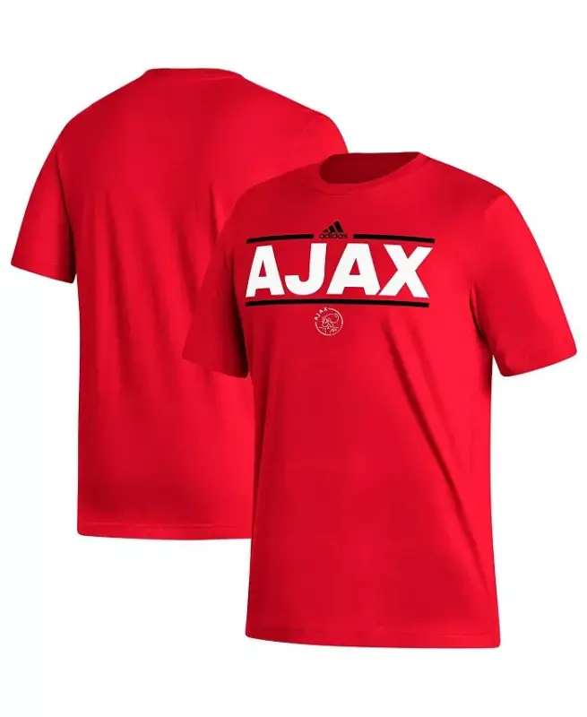 Men's Red Ajax Dassler T-shirt-Red - ADIDAS