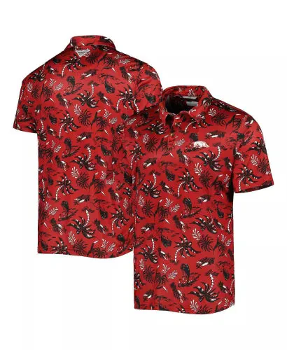 Men's Cardinal Arkansas Razorbacks Super Terminal Tackle Omni-Shade Polo Shirt-Cardinal - COLUMBIA (1)