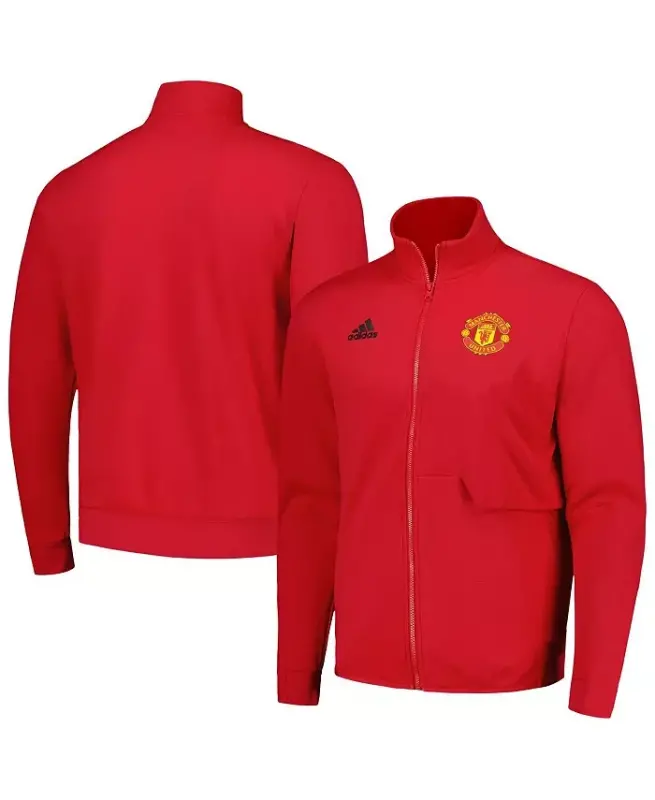 Men's Red Manchester United 2023/24 Anthem Full-Zip Jacket - Red - ADIDAS