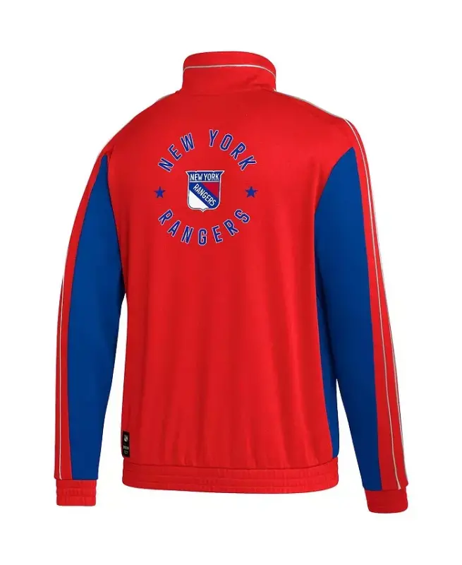 Men's Red New York Rangers Team Classics Half-Zip Jacket - Red - 4