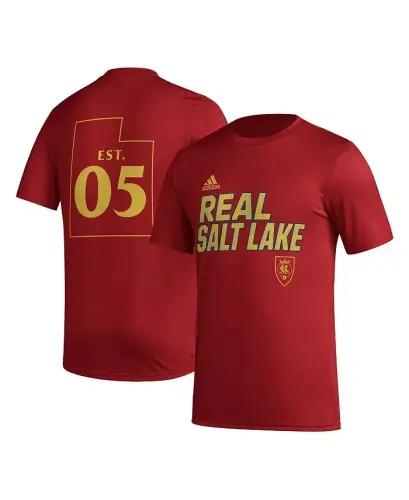 Men's Red Real Salt Lake Team Jersey Hook AEROREADY T-shirt - Red - 1
