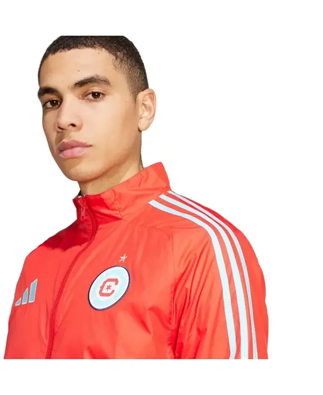 Men's Red/Light Blue Chicago Fire 2025 Anthem Reversible Full-Zip Jacket-Red, Light Blue - 5