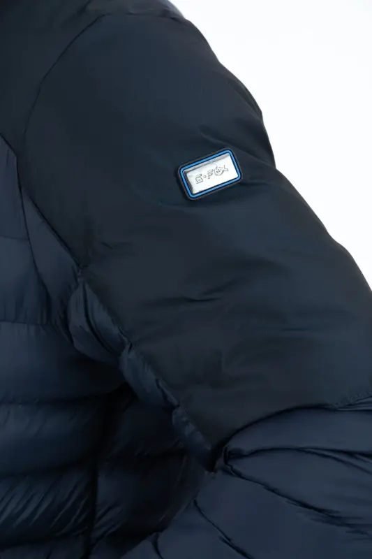 Erkek Kısa Çıkarılabilir Kapşonlu Dolgulu Su Itici Klasik Şişme Mont 9710 - LACİVERT - 6
