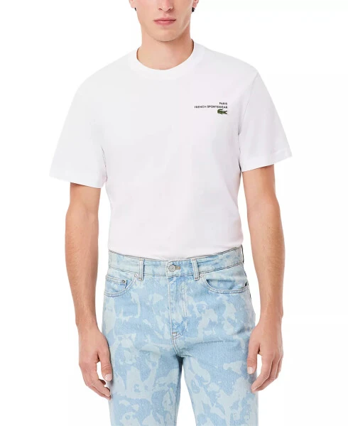 Men's Short Sleeve Graphic Tennis T-Shirt-001 - White - Lacoste