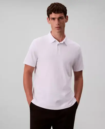 Men's Supima Short-Sleeve Polo Shirt - Bright White 