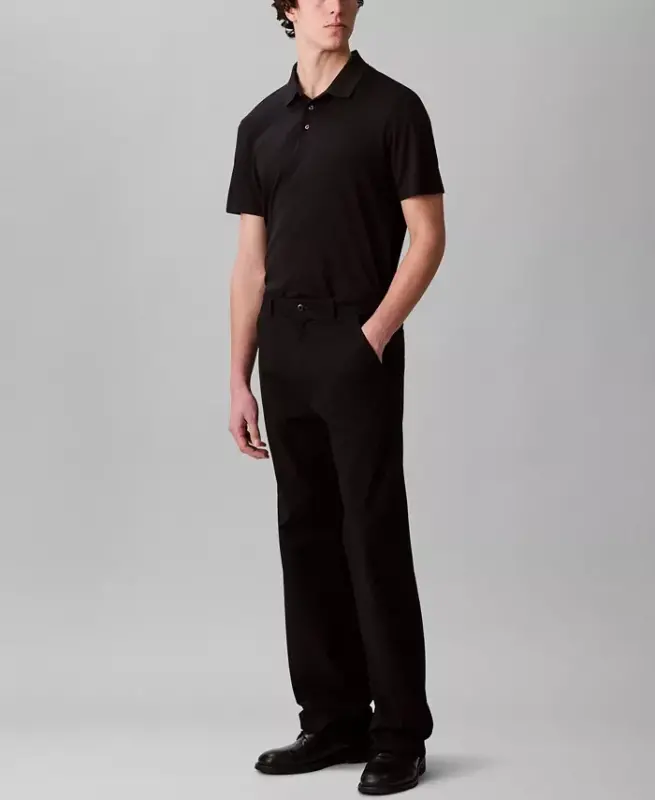 Men's Supima Short-Sleeve Polo Shirt - Black - 2