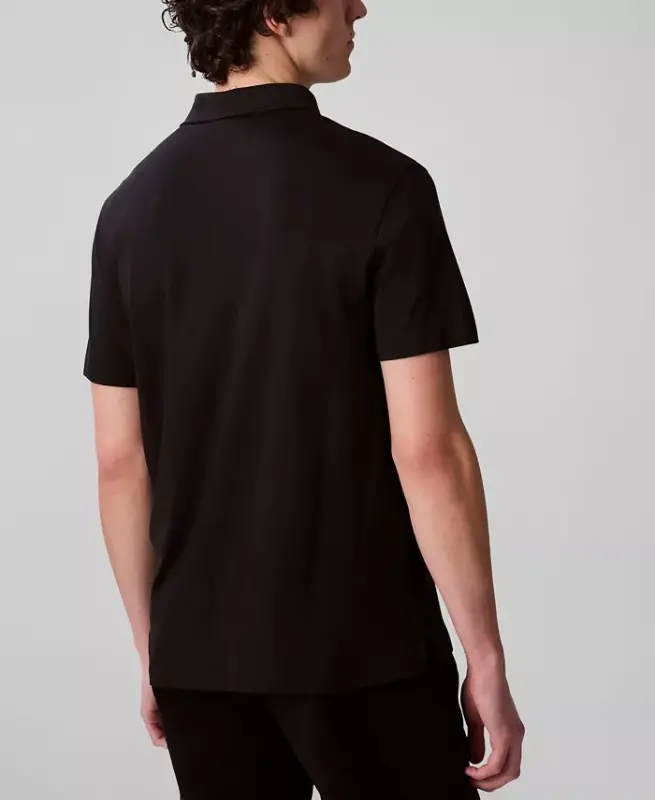 Men's Supima Short-Sleeve Polo Shirt - Black - 4