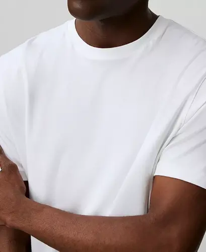 Men's Short-Sleeve Supima Interlock T-Shirt - Bright White - 3