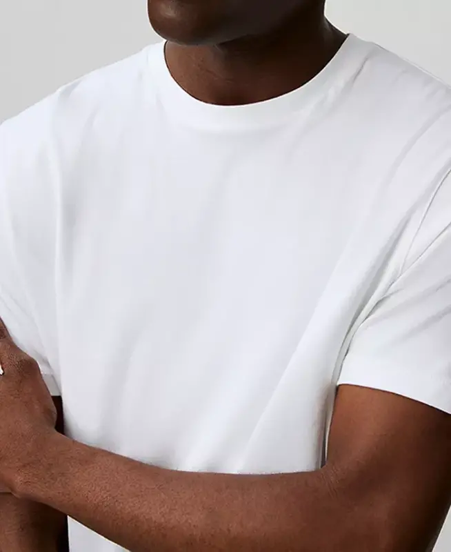 Men's Short-Sleeve Supima Interlock T-Shirt - Bright White - 3