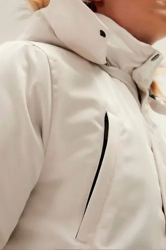 Erkek KIşlık Beyaz Mont Kaban-BeyazS - 4