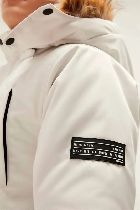 Erkek KIşlık Beyaz Mont Kaban-BeyazS - 5