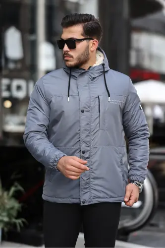 ERKEK KIŞLIK MONT KÜRKLÜ CEKET & KABAN MONT-füme - FK CLASS (1)