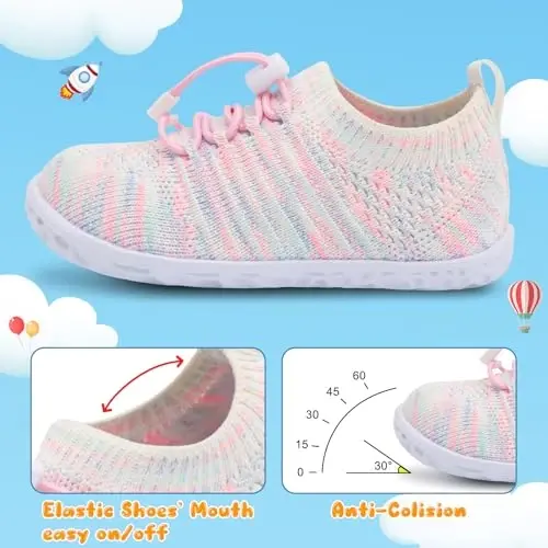 Centipede Demon Toddler Shoes for Boys Girls Baby Kids Slip on Walking Shoe Breathable Sock Shoes Lightweight Soft Sneakers - 3