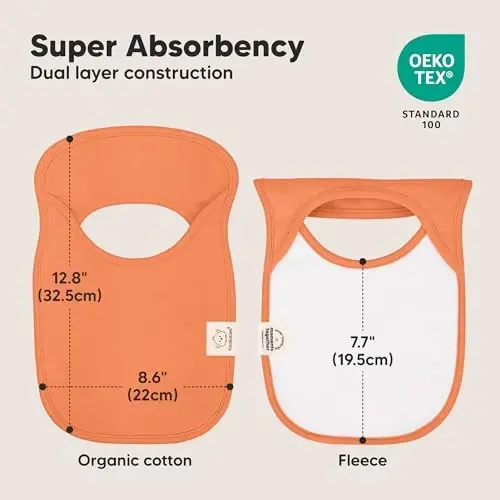 8-Pack Baby Bibs for Boys, Girls - Pullover Bibs for Drooling Teething Baby Girl & Boy Toddler, Newborn, Soft & Absorbent, Cute Colors, Large Torso Coverage Keep Infant Clean & Dry (Eclipse) - 1