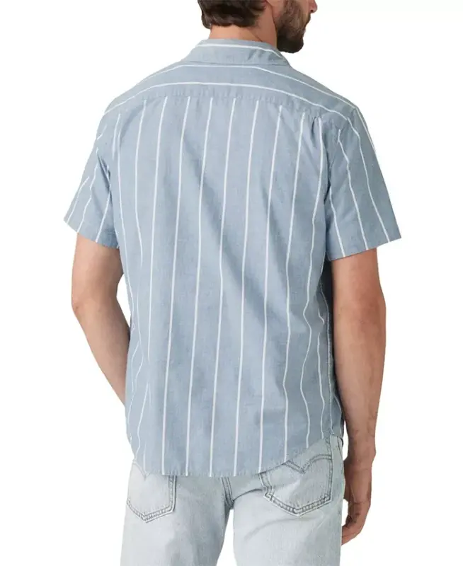 Men's Classic 1 Pocket Short Sleeve Regular Fit Shirt - Stripe Hampton Bay - 2