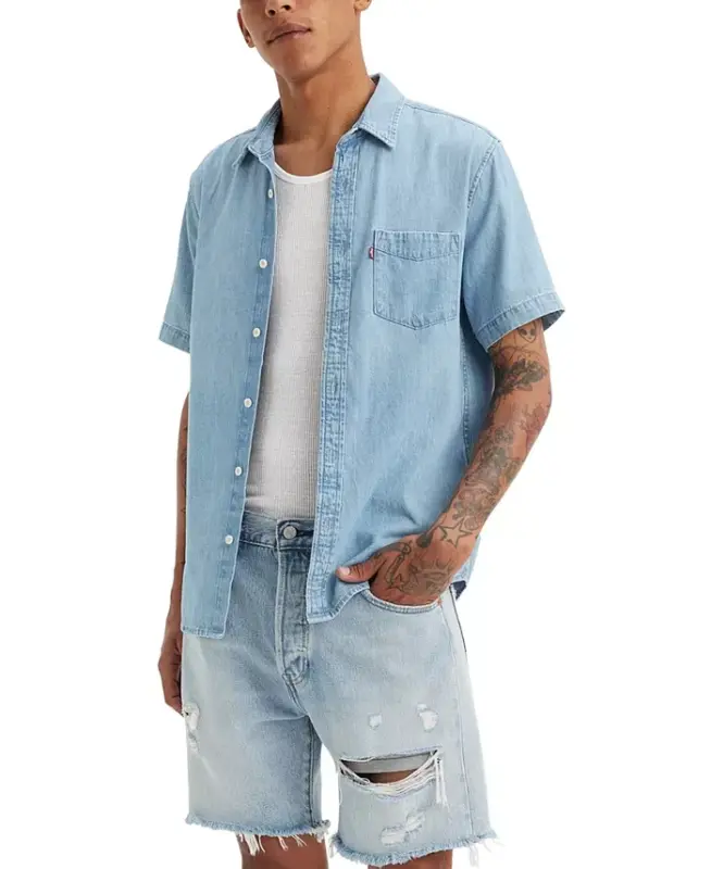 Men's Classic Pocket Short-Sleeve Shirt - Quintara Stonewash - 1