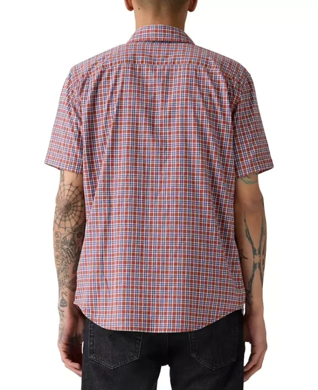 Men's Classic 1 Pocket Short Sleeve Regular Fit Shirt - Landon Pld Henna Poplin - 2