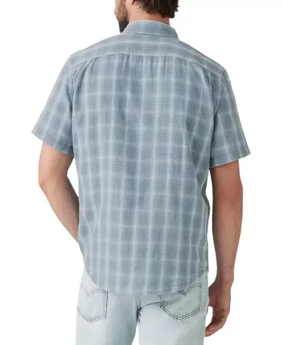 Men's Classic 1 Pocket Short Sleeve Regular Fit Shirt - Pld Blue - 2