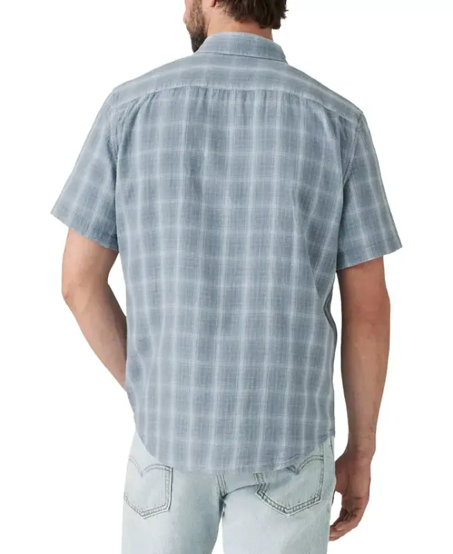 Men's Classic 1 Pocket Short Sleeve Regular Fit Shirt - Pld Blue - 2