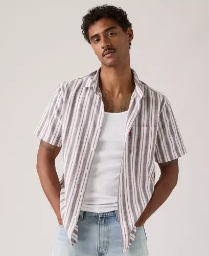 Men's Classic Pocket Short-Sleeve Shirt - Ensign Blue - LEVI'S (1)