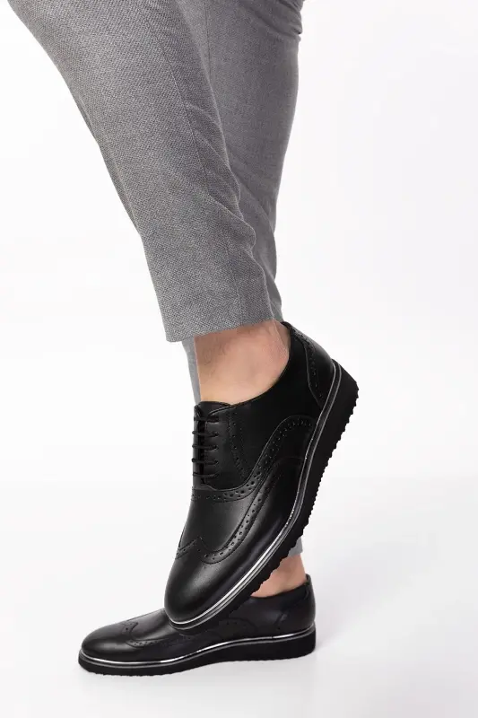 Erkek Klasik Damatlık Ve Abiye Erkek Ayakkabı-Siyah Nikelajlı - 4