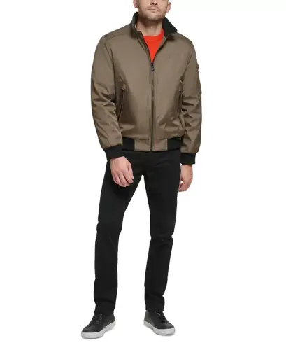 Men's Classic Zip-Front Ripstop Bomber Jacket - Dark Tan - 5